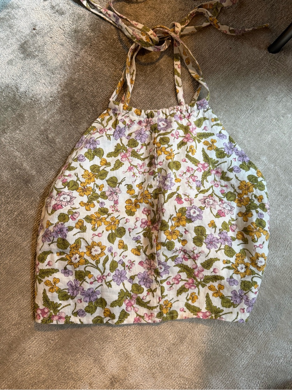 Rails Floral Halter Top in White with Yellow, Lavender & Green